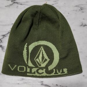 Volcom green acrylic knit beanie